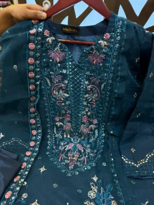 Premium Organza Embroidered Party Dress